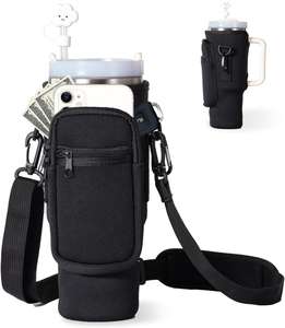 Funda Portabotellas Aislada con Logotipo Personalizado, Bolsa de Transporte para Vasos, Funda de Neopreno para Vasos de 40 oz con Bolsillo para Teléfono - Product Image 4