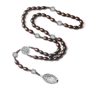 Catholique Madonna Chapelet Collier Chapelets Conçu MARIE Recours Toi Sin Pray Forus Pendentif Prière Bijoux En Gros - Product Image 1