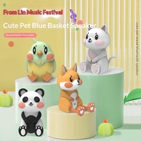 Nouvel Animal de Dessin Animé pour Enceinte Sans Fil, Mini Mignon Panda Renard Oiseau Chat, Jambes Extensibles Anti-Chute Multifonctionnel