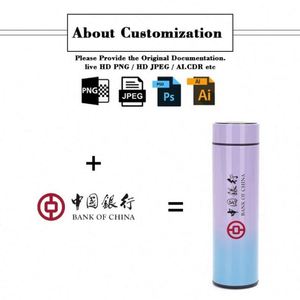 Gourde isotherme intelligente à affichage LED de température, 500 ml, avec logo personnalisé imprimé, pour promotion, activité d'entreprise, cadeau d'affaires - Product Image 4