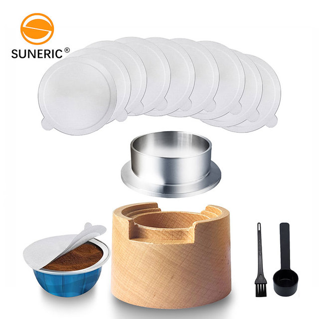 Reusable Double Pods Kit Compatible With Nespresso Pods Vertuo Coffee Capsule Refill Holder Coffee Pods Kit Compatible