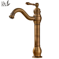 Robinet de lavabo commercial H59 en laiton, finition brossée antique, mitigeur monocommande pour projets hôteliers et d'ingénierie