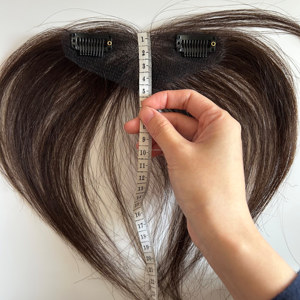 Extensions de cheveux humains à clipser, style cheveux en couches, frange latérale, baby hair, gen 2, toppers, franges - Product Image 3