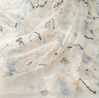 Édition limitée premium |   Haute qualité à prix abordable |   Tulle brodé à la main avec des motifs d'oiseaux et de fleurs, style français |   pour robes de mariée