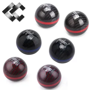 JDM Auto 5/6 Speed Ball Shift Knob Carbon Fiber Gear Shift Knob For Universal