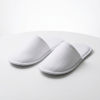 Chaussons personnalisés à logo sur mesure, fermés, de luxe, doux et abordables, pour hôtel, spa, invités, jetables