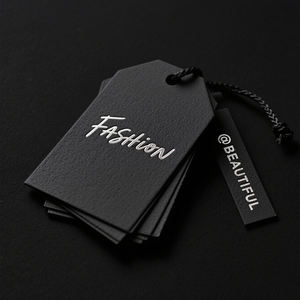 Benutzer definierte Luxus-Logo-Kleidung Tags Recycelbare grüne Karte Papier hängen Tags für <span class=keywords><strong>T</strong></span>-Shirts & Jacken speziell für Unternehmen - Product Image 2