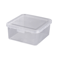 Boîte de rangement rectangulaire en plastique transparent, recyclable, mini boîte à bonbons pour le stockage de petits produits, pour gâteaux, bonbons, vis, emballage