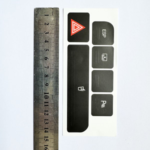 Autocollants de réparation pour boutons Audi A4, feux de détresse d'urgence, ESP, porte-gobelet, adhésifs en PVC réutilisables, impression numérique personnalisée - Product Image 3