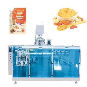 Machines d'emballage de liquide doypack à bec automatique pochette préfabriquée 100g 200g machine de remplissage et d'emballage de beurre d'arachide