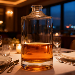 Luxuriöse Glasflasche für Whiskey, Wodka, Tequila, Rum, Brandy, Gin mit Individueller Gravur für Spirituosen-Einzelhandel - Product Image 1