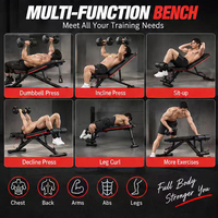 Banc de musculation tout-en-un réglable 130 cm avec cadre en acier robuste pour la maison, équipement de fitness, logo personnalisé, fournisseur OEM