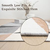 Makine yıkanabilir halı yumuşak kaymaz olmayan dökülme kilim oturma odası ve yatak odası için geometrik tarzı kilim