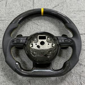 Volant en fibre de carbone personnalisé haut de gamme pour Audi A1 A3 A4 A5 A6 B8 B9 <span class=keywords><strong>C6</strong></span> C7 Q3 Q5 Q7 S3 S4 S5 S6 S7 RS3 RS4 RS5 <span class=keywords><strong>RS6</strong></span> - Product Image 3