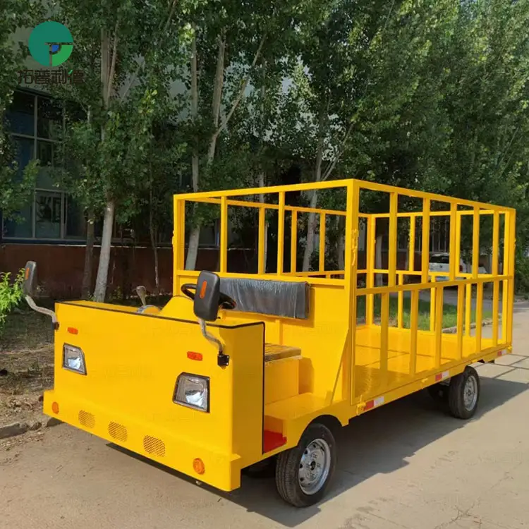 Paved roads goods transfer steering wheel pneumatic tires passenger seat electric freight transport trolley