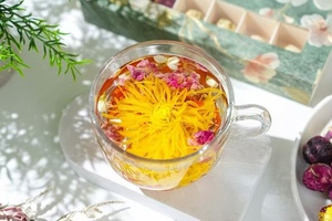 Palline di fiori cinesi fatte a mano che fioriscono il tè 18 pz/confezione regalo di rosa gelsomino crisantemo giglio di ibisco fiore misto OEM tè regalo - Product Image 4