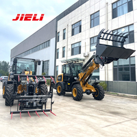 Chargeuse sur pneus télescopique diesel efficace de 2500 kg avec godet de 1,1 m³, chargeuse compacte articulée avec commande par joystick hydraulique