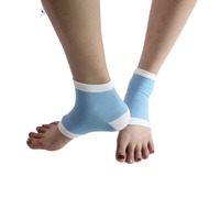 Soins des pieds Coussin de talon Fasciite plantaire Pad Toeless Spa Chaussettes pour guérir Gel hydratant Chaussettes à talons