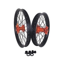 Juego de Ruedas para Motocross EXC SX 125 250 300 450 525, Aleación de Aluminio CNC, Duraderas, Anodizadas, Llantas de Carreras para Motocross, Repuestos 21 19
