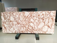 Dalles de marbre rouge Bvlgari polies de 20 mm, pierre de luxe en gros pour murs décoratifs, projets de comptoirs et carrelages de sol