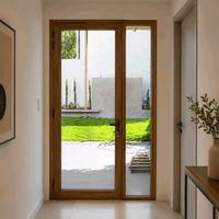 Portes commerciales double battant en aluminium-plastique, résistantes aux chocs, à double vitrage isolant, pour villas, résidences et appartements