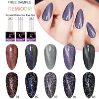 YOUGEL échantillon gratuit Offre Spéciale OEM ODM Disco Crystal Cat Eye UV Gel Polish Soak Off Magnetic Gel Nail Polish Cat Eye