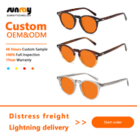 Gafas de acetato con logotipo personalizado, gafas clásicas de alta calidad para ordenador, nuevas gafas de moda Retro para mujeres y hombres, gafas con bloqueo de luz azul