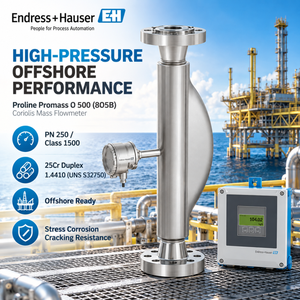 เครื่องวัดอัตราการไหลแบบคอริโอลิส Endress+Hauser Promass O 500 8O5B รีโมทคลาส 1500 พร้อม 4 IO สำหรับการวัดในท่อส่งน้ำมันและก๊าซ - Product Image 2