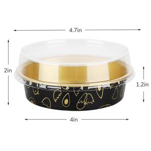 Disposable Aluminum <b>Foil</b> <b>Containers</b> Baking Cups with Lids Work Home Packing - Product Image 5