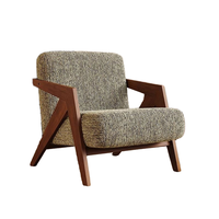 Ensemble de fauteuils d'appoint en bois moderne, fauteuil avec dossier, design modulaire fait à la main pour la chambre à coucher, la salle à manger, le salon, usage domestique