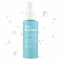 Spray Corporel Exfoliant BHA à 2% d'Acide Salicylique pour l'Acné du Dos, les Points Noirs et les Pores Obstrués – Marque Blanche OEM ODM