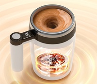 Mug à café électrique auto-mélangeur en acier inoxydable à sublimation magnétique avec poignée, portable pour le bureau et les fêtes
