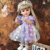 Poupée Reborn réaliste en silicone souple pour tout le corps, toucher réel, 55 cm, Betty, jouet de bain pour enfants, cadeau d'anniversaire pour filles