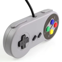Mando de Juego con Cable USB Compatible con Nintendo Nes PC Mac, Joystick, Mando de Juego, Mando Vintage para Snes Nes