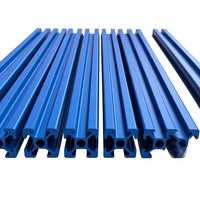 Profils en aluminium anodisé sur mesure, série Klein Blue 6000, 2020 2040, pour ligne d'assemblage industrielle, T5, rainures en T et en V
