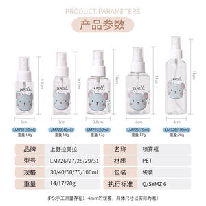 LMLTOP Cartoon Spray <b>Bottle</b> <b>100ml</b> Empty Cosmetic Dispenser For Face Moisturizer <b>Travel</b> Skin Care Set - Product Image 5