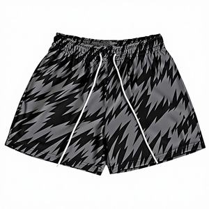 Buker Solid Mesh Short Custom Logo Quick Dry Breathable Men 5 Inch Inseam Double <b>Layer</b> Mesh Shorts with Pockets - Product Image 1