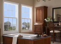 Luxseal Fenêtre coulissante à double vitrage insonorisée à prix réduit Fenêtre personnalisée pour la maison Fenêtre à guillotine simple en aluminium