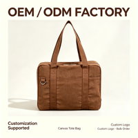 Sac fourre-tout en toile pour femme avec logo personnalisé, grande capacité, sac pour ordinateur portable, best-seller, sac de week-end, sac de voyage