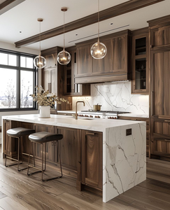 Time Home Furniture Classical American <strong>Antique</strong> Design MDF Eco-Friendly Modular Kitchen Cabinet with Faucet and 5 Year Warranty - Product Image 1