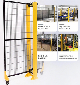 Clôture de sécurité modulaire personnalisée pour robot, construction en acier, finition thermolaquée, assemblage facile, protection industrielle pour atelier - Product Image 2