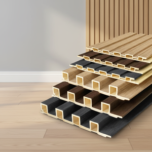 Panneaux muraux en WPC imperméables et gaufrés modernes de 168 mm * 20 mm avec installation facile pour la décoration de hôtels et de villas - Product Image 1