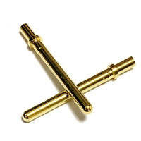 Terminal Pin Insert Kuningan Kustom Pabrik untuk Pria dan Wanita, Berlapis Emas, Konduktivitas Tinggi, Adaptor Penerbangan, Konektor Presisi Tinggi PCB