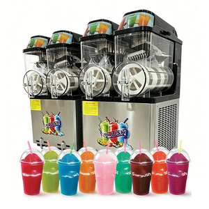 Factory Electric <b>Slushie</b> <b>Machine</b> Beverage Smoothie <b>Machine</b> Two Tanks Slush Ice <b>Machine</b> New Design - Product Image 3