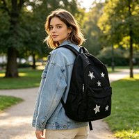 Sac à dos personnalisé brodé en gros pour adolescentes, en polyester, pour étudiantes, OEM ODM, faible MOQ