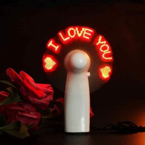 Custom <b>Mini</b> Advertising LED Flashing Message Fans-Battery Powered Eco-Friendly ABS Material Neon Glow for Promotional Giveaways - Product Image 3