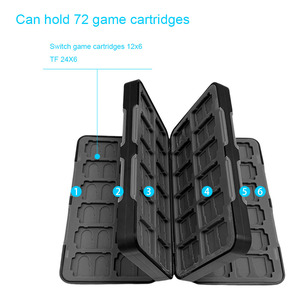 72 chủ thẻ trò chơi Dung lượng lưu trữ lớn không thấm nước vỏ cứng trường hợp cho 2 phụ kiện màu đen biểu tượng tùy chỉnh - Product Image 2