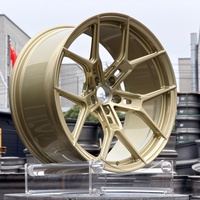 Jantes en aluminium forgées sur mesure, dorées, à 5 branches profondes, légères, pour véhicules de luxe (berlines, coupes, véhicules électriques) – Vente directe usine