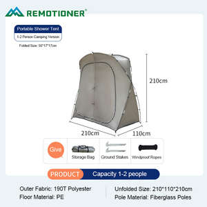 Tente <span class=keywords><strong>de</strong></span> douche pop-up portable <span class=keywords><strong>pour</strong></span> <span class=keywords><strong>camping</strong></span> en plein air, tissu imperméable anti-UV 190T, maille haute densité, abri d'intimité <span class=keywords><strong>pour</strong></span> salle <span class=keywords><strong>de</strong></span> bain - Product Image 6