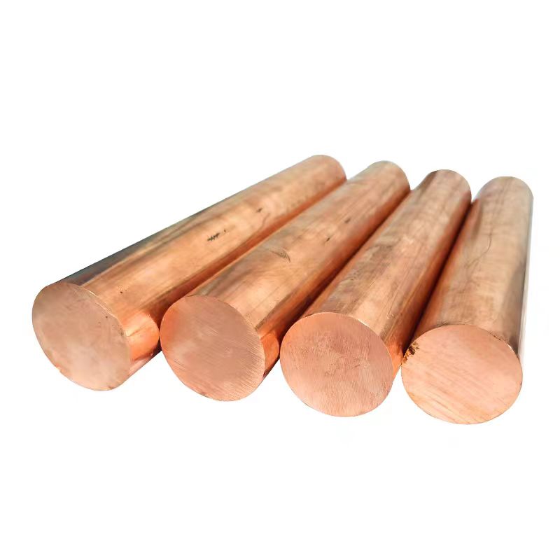 2025+ 6Pcs Pure Copper Round Rod 9.84 Inch Length Solid Copper Rod Bare